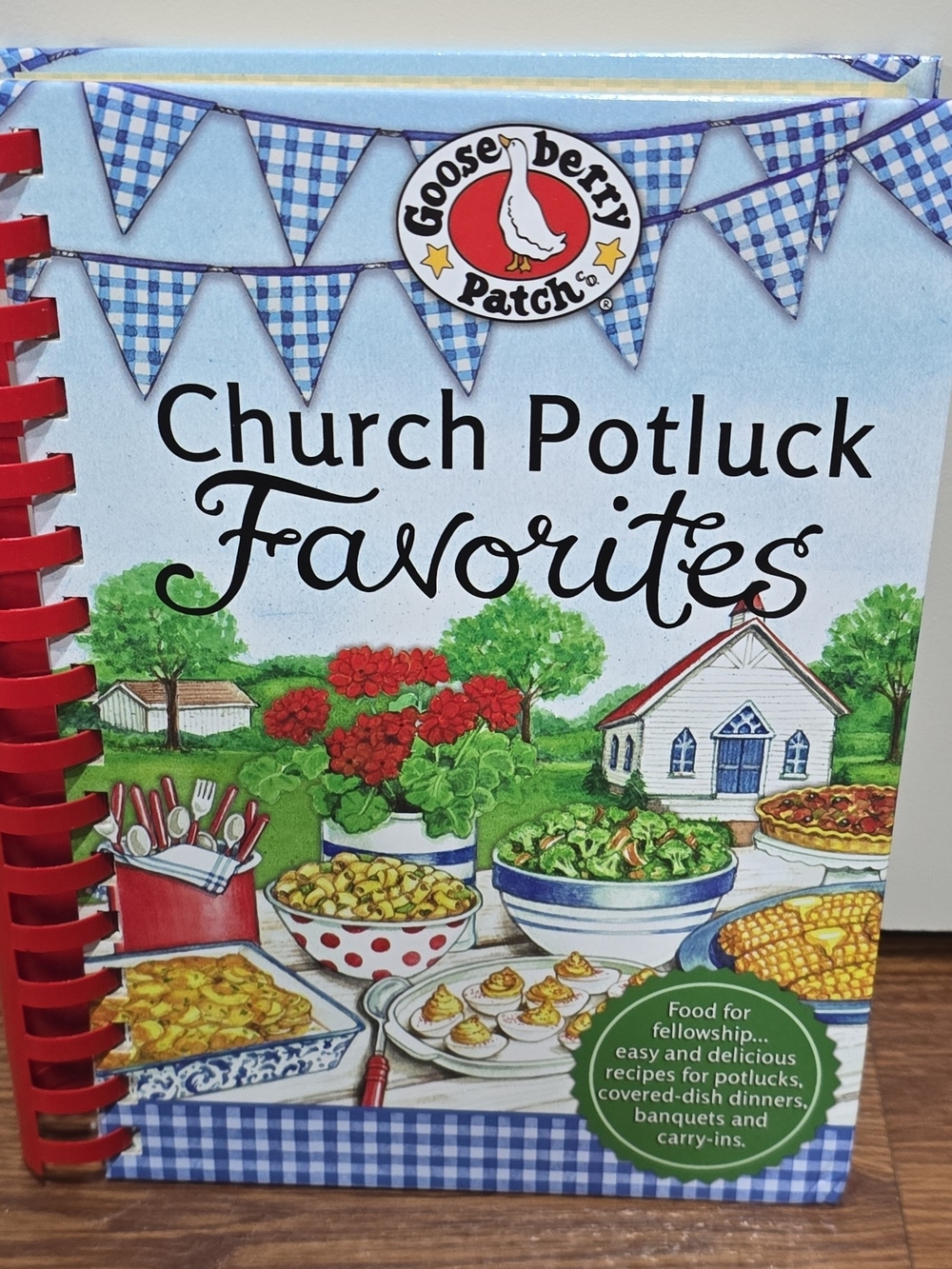 Gooseberry Patch Church Potluck Favorites Cookbook - Red & Blue